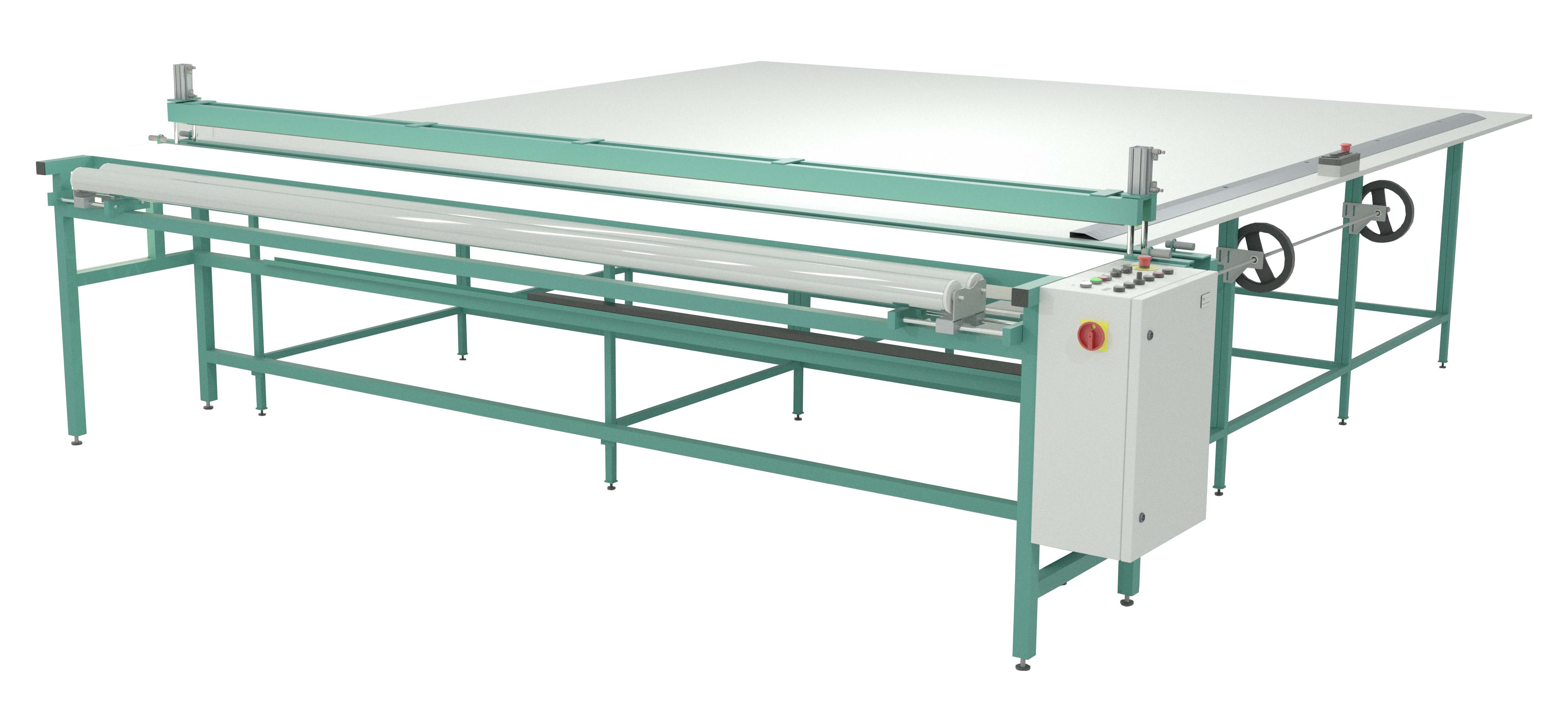 Professional fabric cutting table from TA | roll centering